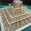 明王院五重塔の構造模型を作る(22)　5.4 五重小屋組