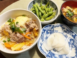 手作りクッキー&白菜と豚肉のどんぶり