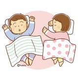 『【クリップアート】お昼寝する子どもたちのイラスト』の画像