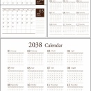 【無料のイラスト素材】月曜始まりのカレンダーテンプレートです(*^-^*)2038年まであります♪