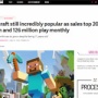【凄すぎ】マインクラフト、世界累計売上がついに2億本突破！11年前のゲームなのに1ヶ月で1億2600万人がプレイ