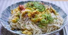 久しぶりにカニカマ素麺炒め
