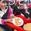 ハッピーホワイトデー、お好み焼きvsエビフライ