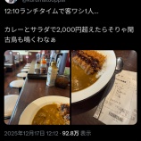 『CoCo壱のカツカレー、サラダを付けたら2000円オーバーで日本人を驚かせる』の画像
