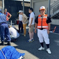 金華防災安全安心会議の避難所誘導・開設・運営実地訓練