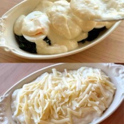 ♡失敗しない！ほうれん草とゆで卵のグラタン♡【#簡単レシピ #時短 #節約 #粉入り牛乳 #牛乳レシピ 】