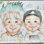 【A5サイズ：2,500円～、A4：3,000円～安く描きます】誕生日プレゼントに似顔絵を＊オーダーメイド似顔絵〜はち個人ブログ〜