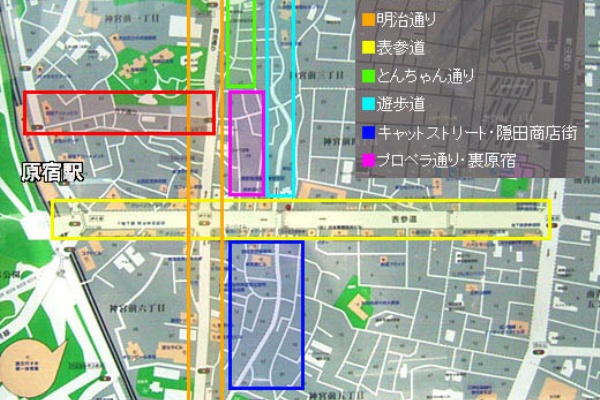 裏原宿系 ウラハラブログ エリアマップ