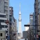 東日本橋交差点から見た東京スカイツリー（2026年2月1日）