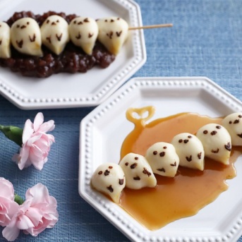 シマエナガのみたらし団子を作りました！（とうふと白玉粉で罪悪感なし☆あん団子もお好みで♪）