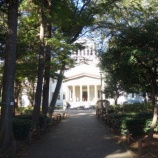 『森の緑の中の大倉山記念館ホール』の画像