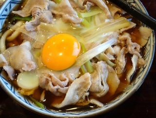 ■人形町の「堀留庵」で、デカ盛り肉南蛮うどん！
