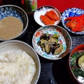 雨柱、焼きナス、麦とろ、クールジャズ