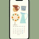 2月のカレンダーを配布します。