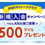 『500マイルプレゼント！ANAマイレージクラブ新規入会キャンペーン』の画像