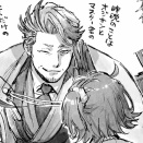 夜中に甘いもの二人でこっそり食べた。鈴木ツタさんの「勝海舟＆ぐだ子＆河上彦斎＆斎藤一」