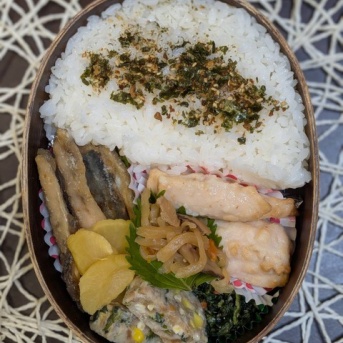 魚の骨～夫のお弁当708