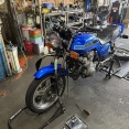 滋賀オートライフハノ　ホンダ「CB750F」の持込タイヤ交換(前後)