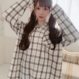 『[イコラブ] 大谷映美里×ハニシナ  コラボアイテム第一弾「BIGチェックシャツ」…【みりにゃ】』の画像