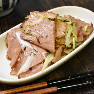 香ばしい♪炙りねぎ焼き豚