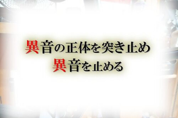 異音対応 ギシギシ鳴るきしみ音の原因を探りをピタッと止める えふえふぶろぐ
