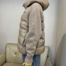 袖ニット　ダウンジャケット