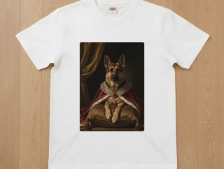 ジャーマンシェパードのルネサンス肖像画Tシャツができました！
