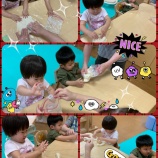 『粘土こねこね〜👐』の画像