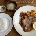 レストキャビン　キャプテンでポークソテー＆ハンバーグ