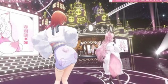 【ホロライブ】りりーか＆こよりのお尻フリフリ【GIF】