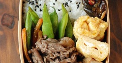 牛肉とインゲン炒め弁当【家族旅行】