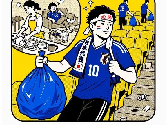 日本人女性「男はワールドカップでゴミ拾いするなら家の掃除してよ…」