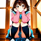 ニーソがたまらない女の子の二次画像