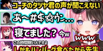 【ぶいすぽ】眠そうなハイタニ先生に爆笑するひなーのｗ【V最スト6スクリム2日目】