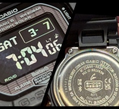 ４月新作おさらい、その２！人気オリジン「GW-BX5600」反転モデルに限定クロスバンドモデルが登場！「GW-BX5600CBG-2JR」、35,200円。