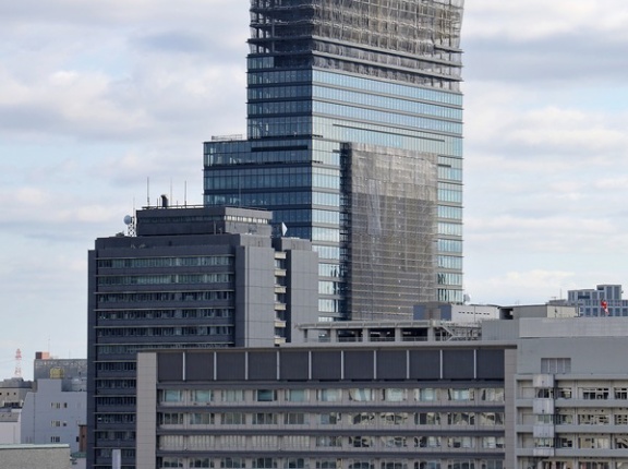 地上31階、高さ160m「KAMIHACHI X（カミハチクロス）」の建設状況！高層部はラグジュアリーホテルのアンダーズ広島（2026.3.1）