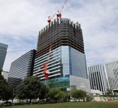 高さ約180m「みなとみらい21中央地区52街区開発事業計画」の建設状況！ゲームアートミュージアムが併設されるオフィスビル（2026.10.3）
