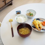 『スーパーで買った海老天とだしをかえて美味しくなった味噌汁とだしがらで作ったふりかけ』の画像