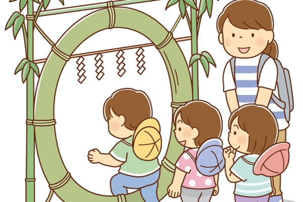 児童画 子供と動物のイラスト クリップアート】キャットタワーに登る猫と子どもたちのイラスト