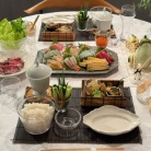 たまひなちびと一緒に、手巻き寿司の夜ごはん
