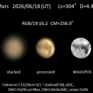 火星　UT2026/06/18　シーズン初撮影