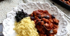 おうちごはん特集記事に掲載です！【エスニックな香り～なすとひよこ豆のクスクス】