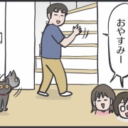 猫に好かれている夫と娘の戦い