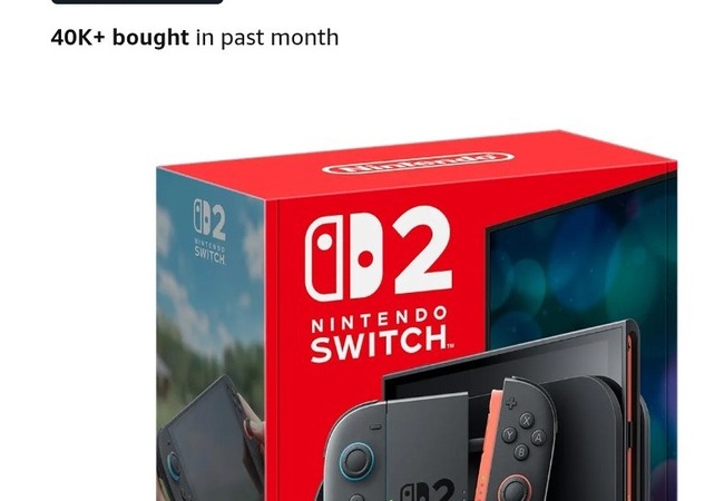 【米Amazon】Switch2本体 過去一ヶ月4万点　PS5本体 過去一ヶ月0.6万点