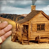 『アイスの棒でできる西部劇に出てくるような家を作る方法』の画像