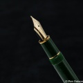 プラチナ万年筆　セルロイド　エメラルド柄　14K　太字