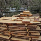水車用の松の材