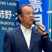 名鉄岐阜駅前で街頭演説