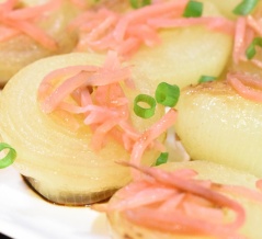 トロっと甘く♪玉ねぎの紅しょうが焼き