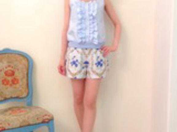 ☆Sale80%OFF★バロックローズフリルキャミ★サックス、残り2枚☆